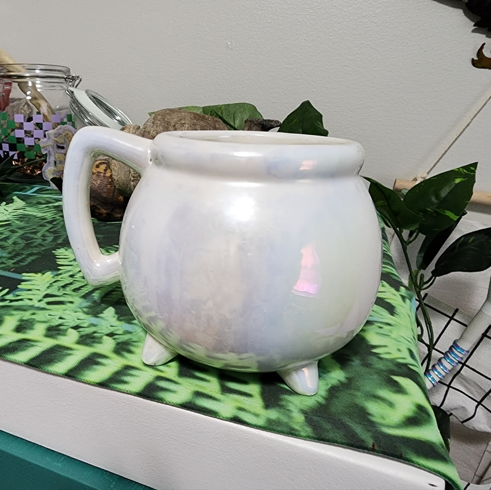 irridescent cauldron mug